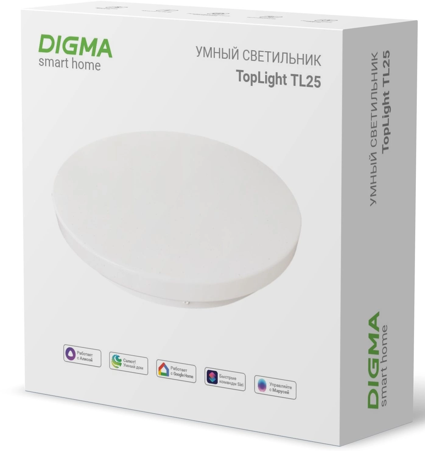 Умный светильник Digma TopLight TL25 потолоч. белый (TL25)