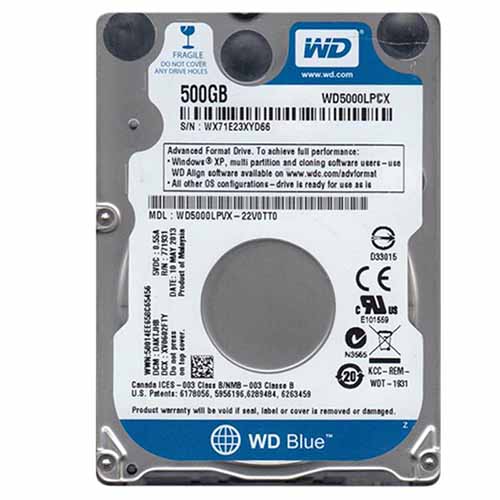 2,5'' 500GB WD5000LPCX SATA3,6Gb/S, Cache 16Mb, 5400rpm {50}