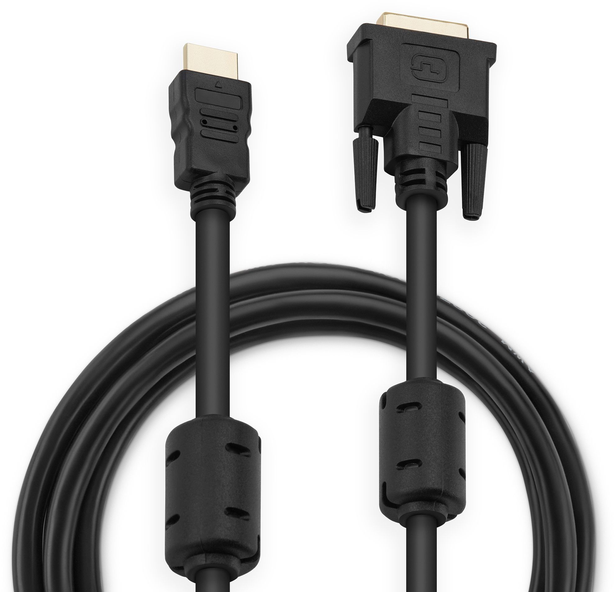 Кабель Buro HDMI (m) DVI-D (m) 10м (HDMI-19M-DVI-D-10M) феррит.кольца черный