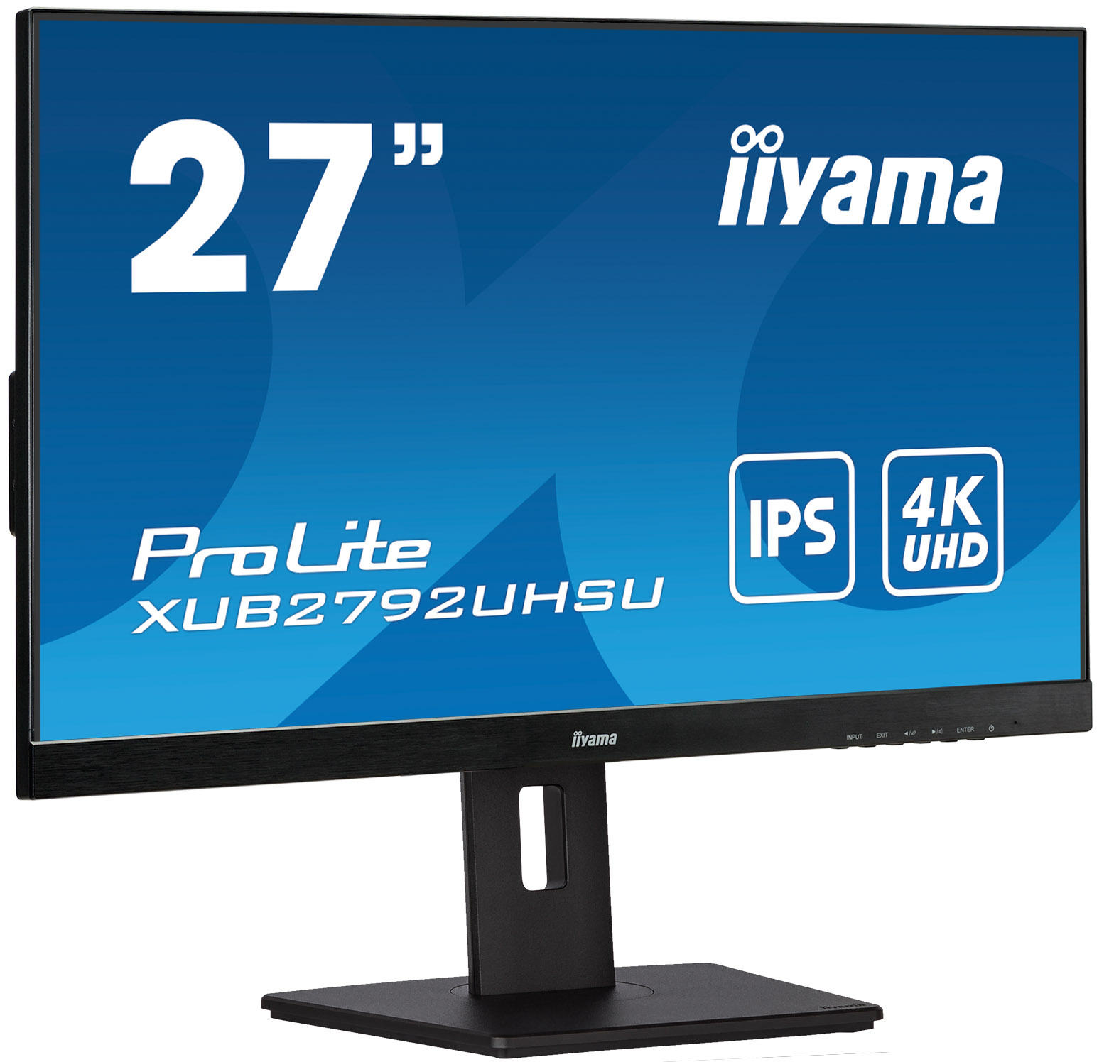 Монитор LCD 27'' 16:9 3840x2160(UHD 4K) IPS, nonGLARE, 60 Гц, 300cd/m2, H178°/V178°, 1000:1, 80M:1, 1.07B, 4ms, DVI, HDMI, DP, USB-Hub, Height adj, Pivot, Tilt, Swivel, Speakers, 3Y, Black