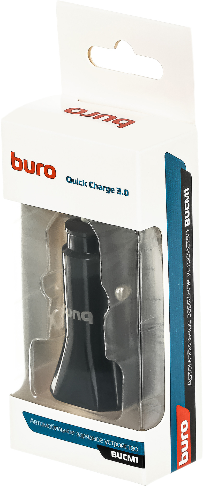 Автомобильное зар./устр. Buro BUCM1 18W 3A (QC) 2xUSB универсальное черный (BUCM18P200BK)