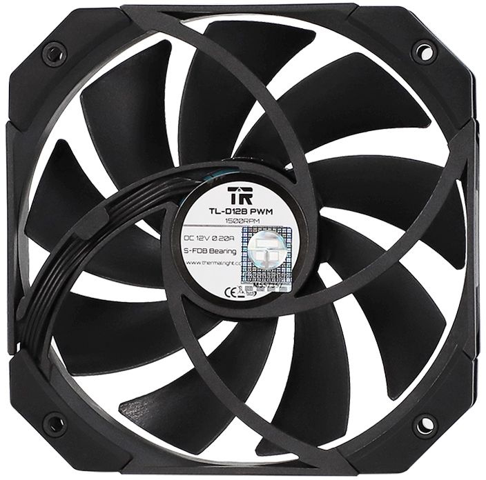 Вентилятор Thermalright TL-D12B черный 4-pin 25.2dB 120gr Ret