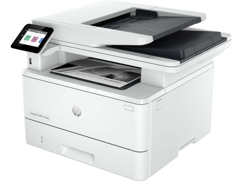 Лазерное многофункциональное устройство HP LaserJet Pro MFP 4103dw p/c/s, A4, 40 ppm, 512Mb, Duplex, 2 trays 100+250,ADF 50, USB 2.0/GigEth,WiFi, W1510A in box, repl.W1A28A) (незначительное повреждение коробки)