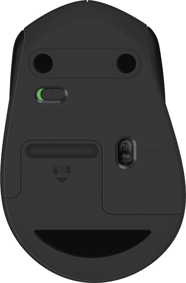 Мышь беспроводная Logitech M330 Silent Plus Black (910-004909) черная, оптическая, 1000dpi, 2.4GHz, USB-ресивер, бесшумная, под правую руку (066670)