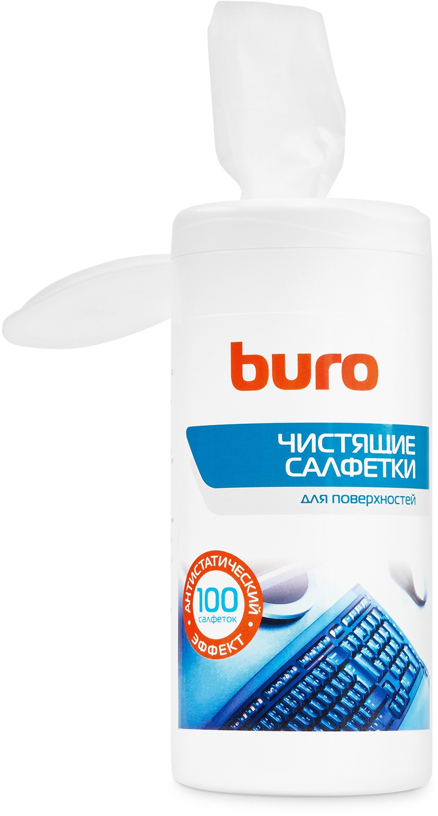 Салфетки Buro BU-Tsurface для поверхностей туба 100шт влажных