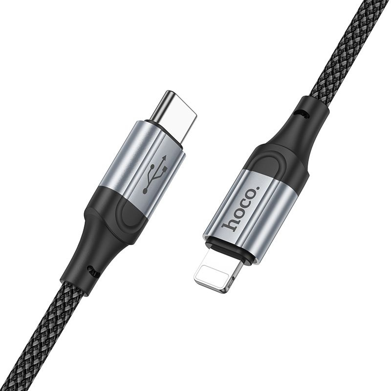 Кабель Hoco X102 Fresh iP USB Type-C (m)-Lightning (m) 1м черный коробка