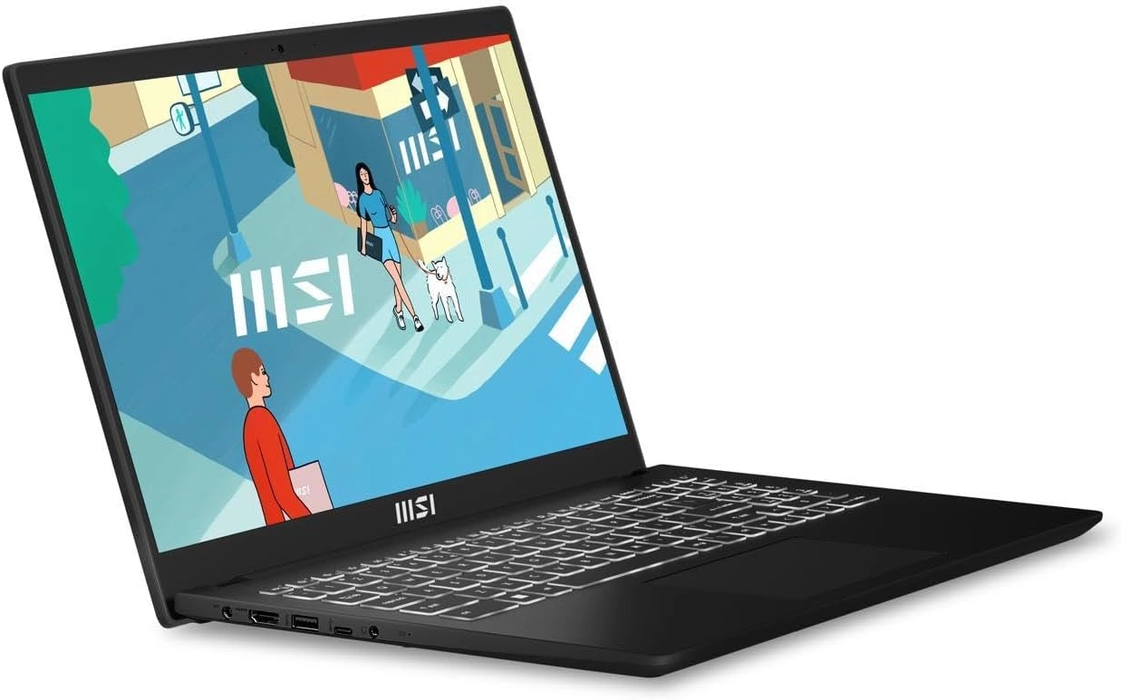 Ноутбук MSI Modern 15 H B13M-021US Core i7 13620H 32Gb SSD1Tb Intel Iris Xe graphics 15.6" IPS FHD (1920x1080) Windows 11 Home Multi Language black WiFi BT Cam (9S7-15H411-021)