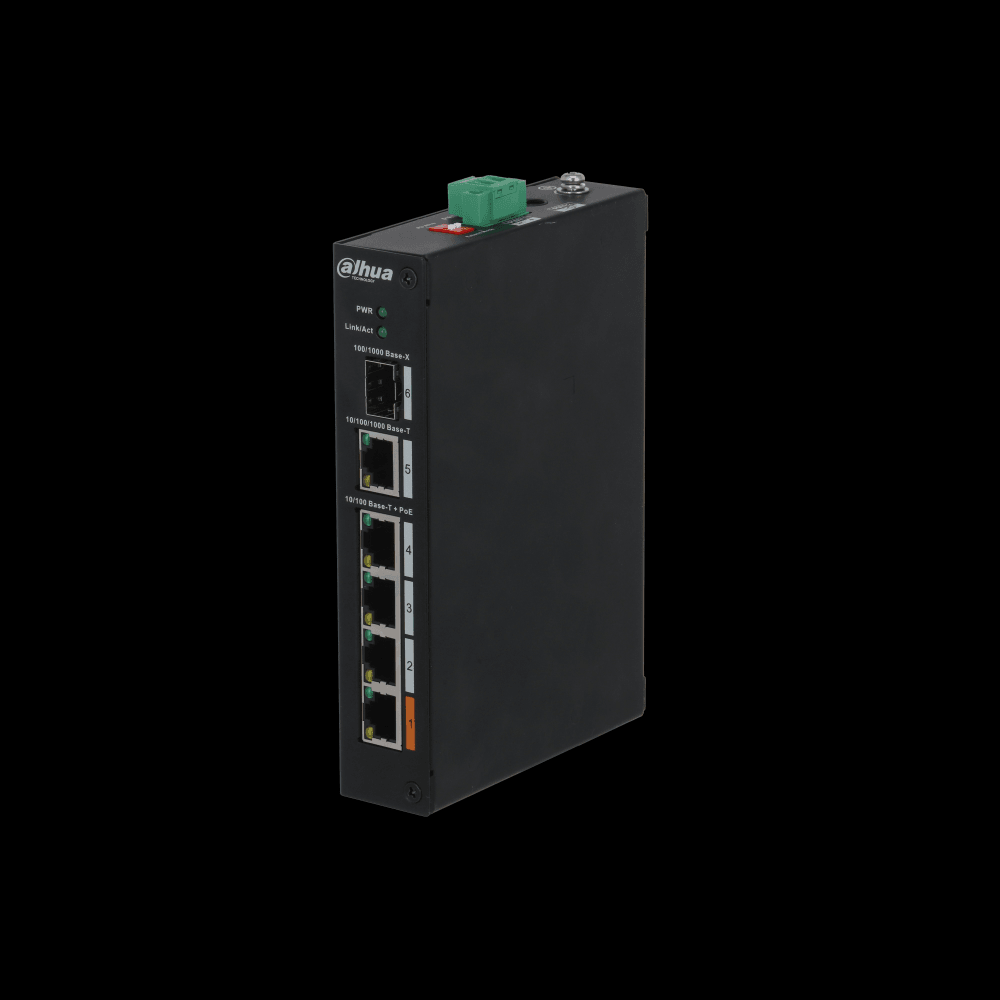 DH-PFS3106-4ET-60-V2 Dahua 4-портовый неуправляемый коммутатор с РОЕ