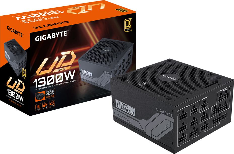 Блок питания Gigabyte ATX 1300W GP-UD1300GM PG5 Gen.5 80+ gold (20+4pin) APFC 120mm fan 12xSATA Cab Manag RTL