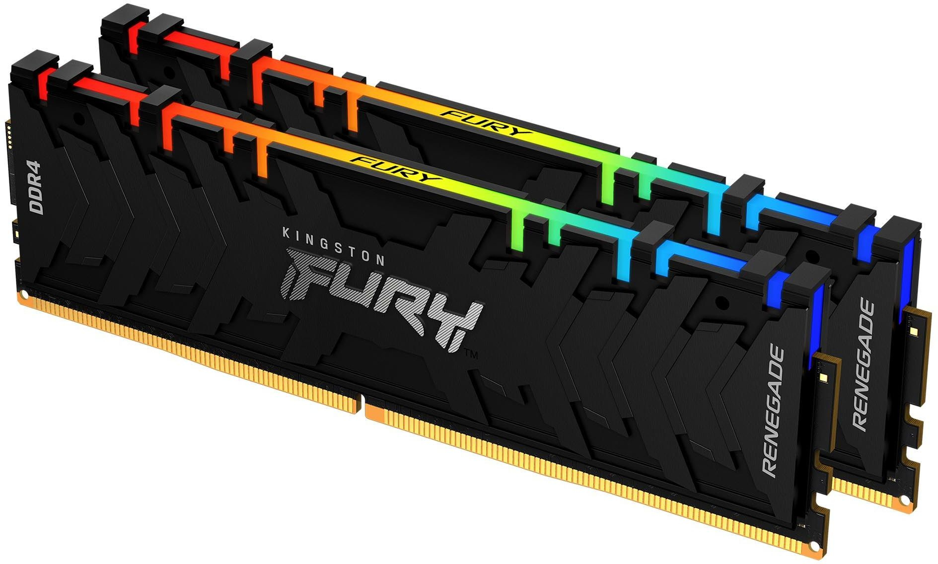 Память DDR4 2x8GB 4600МГц Kingston KF446C19RBAK2/16 Fury Renegade RGB RTL Gaming PC4-36800 CL19 DIMM 288-pin 1.5В kit dual rank с радиатором Ret