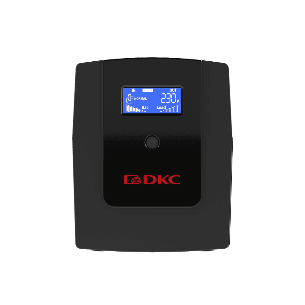 Линейно-интерактивный ИБП ДКС серии Info LCD, 1500 ВА/900 Вт, 1/1, 3xSchuko, USB + RJ45, LCD, 2x8Aч