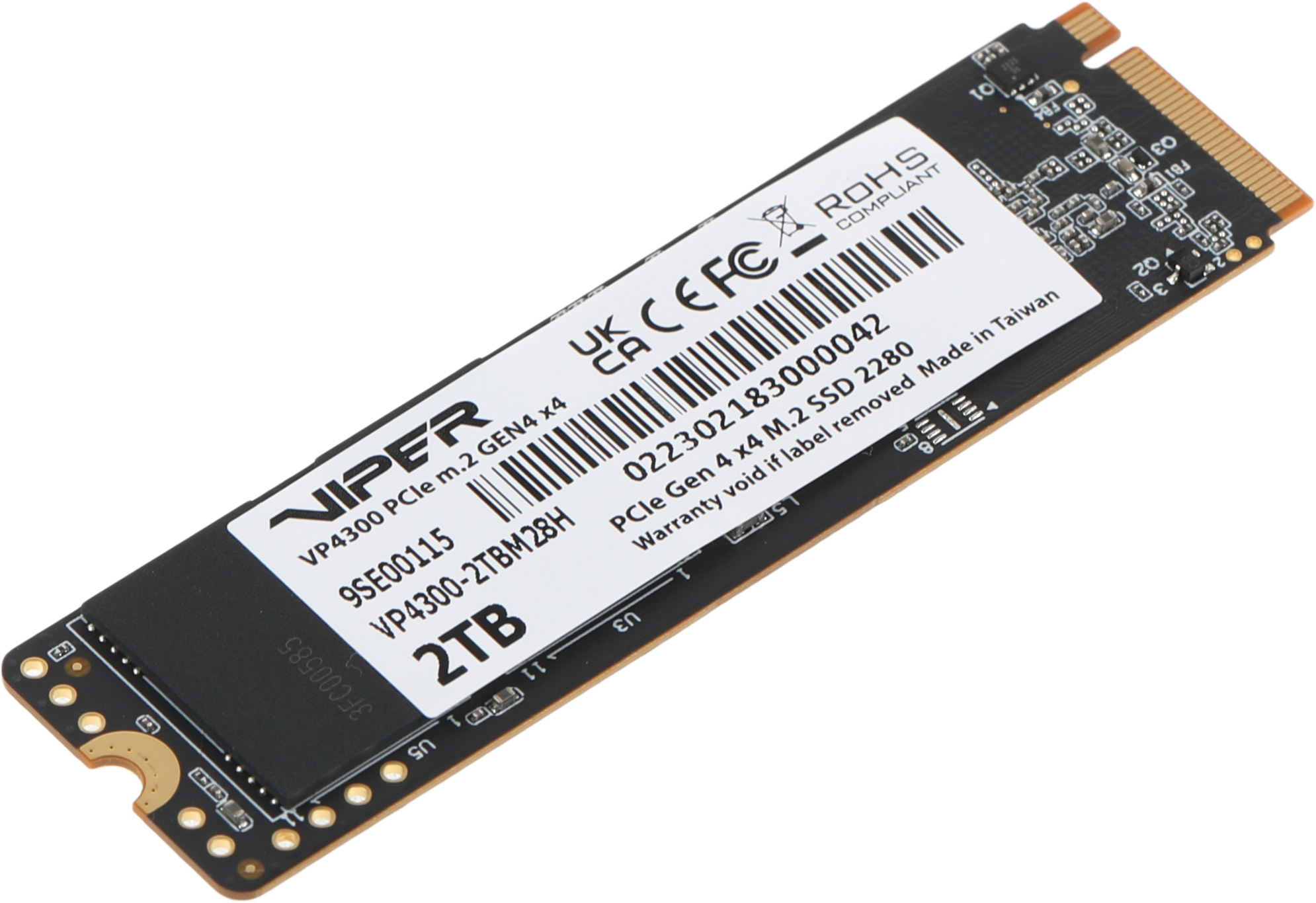 Накопитель SSD Patriot PCIe 4.0 x4 2TB VP4300-2TBM28H Viper VP4300 M.2 2280