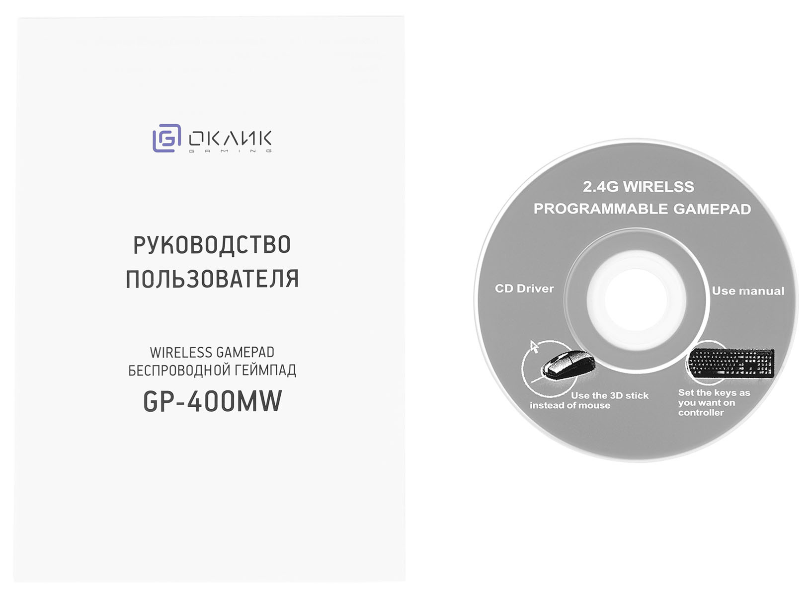 Геймпад Оклик GP-400MW черный USB Беспроводной виброотдача (1138115)