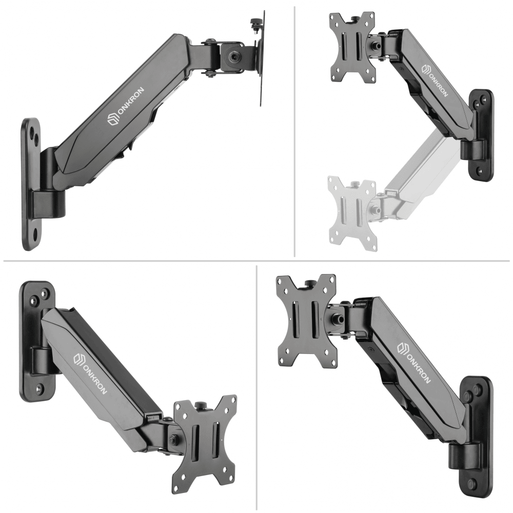 Настенный кронштейн-газлифт ONKRON G120чёрный