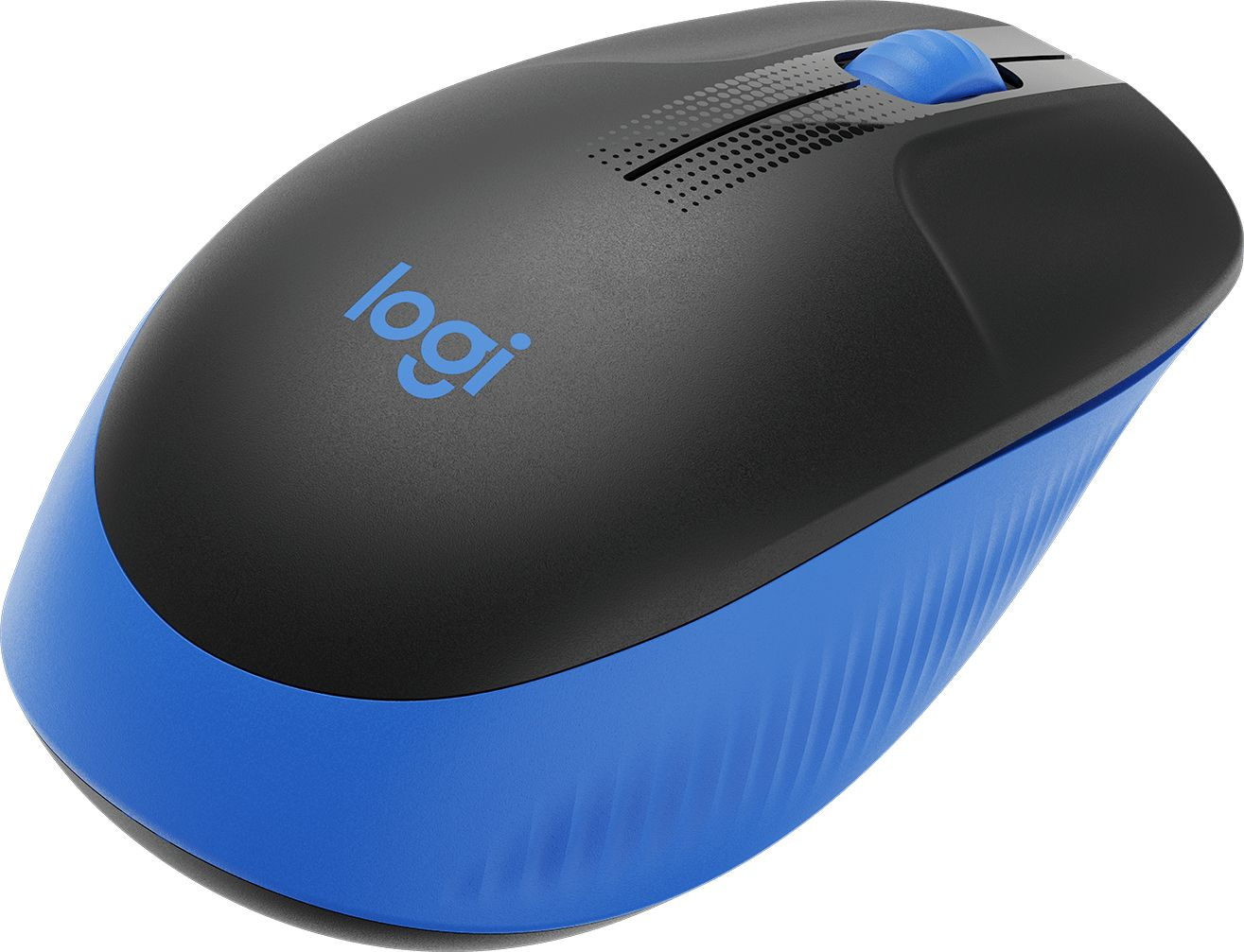 Мышь Logitech M190 черный/синий оптическая (1000dpi) беспроводная USB (2but)