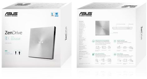 Привод DVD-RW Asus SDRW-08U9M-U серебристый USB slim ultra slim M-Disk Mac внешний RTL