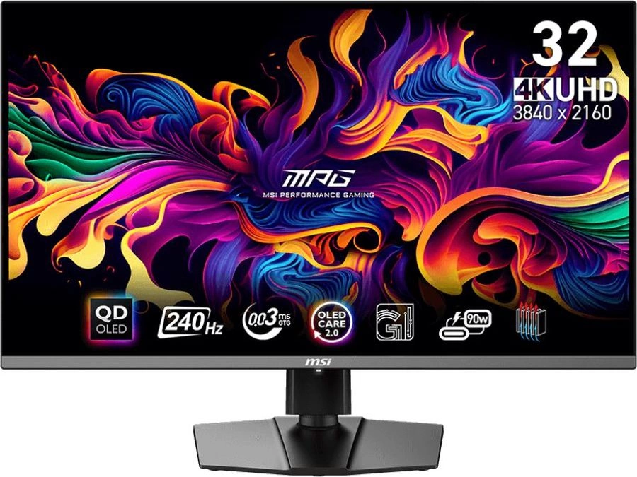 Монитор MSI 31.5" MPG 321URX черный QD OLED LED 16:9 HDMI матовая HAS 250cd 178гр/178гр 3840x2160 240Hz DP 4K USB 9.6кг