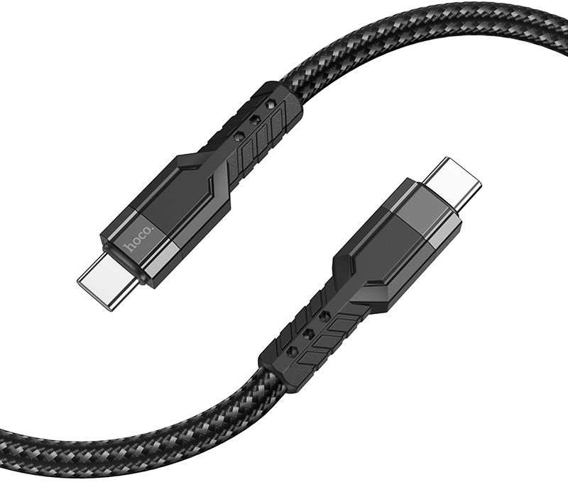 Кабель Hoco U110 Type-C to Type-C USB Type-C-USB Type-C 1.2м черный коробка