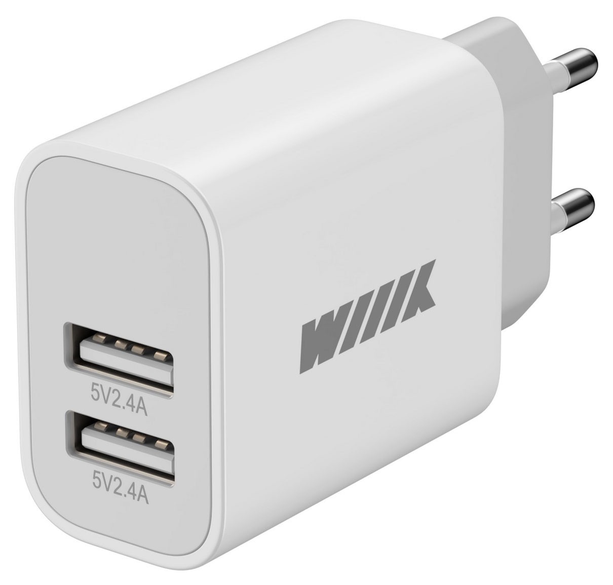 Сетевое зар./устр. Wiiix UNN-1-2-04-W 2.4A 2xUSB универсальное белый