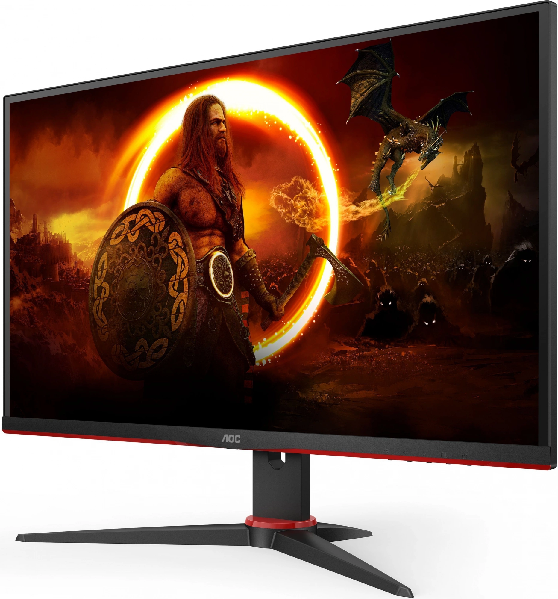 Монитор AOC 27" Q27G2E черный/красный VA LED 1ms 16:9 HDMI матовая 3000:1 250cd 178гр/178гр 2560x1440 155Hz FreeSync Premium DP 2K 4.43кг