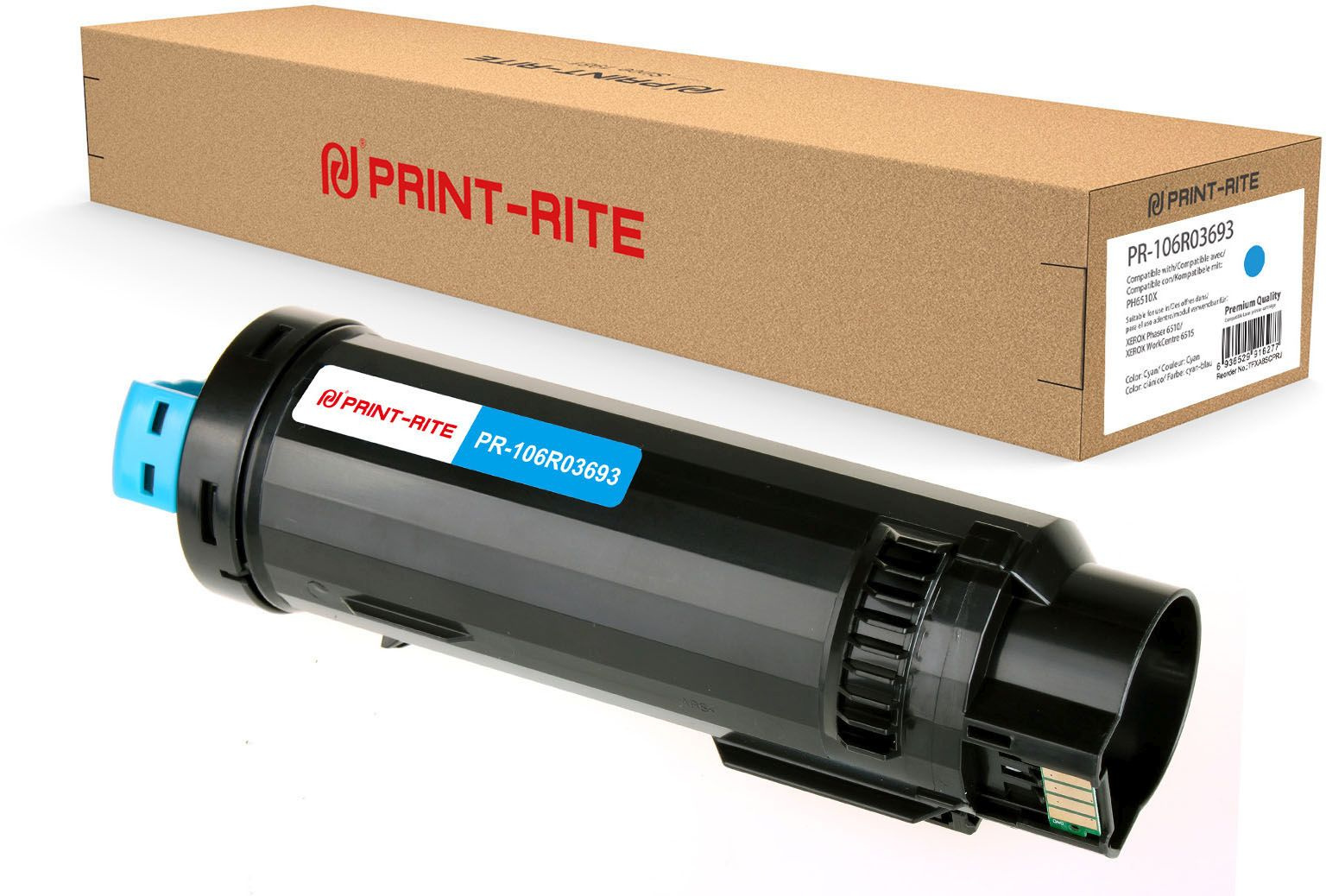 Картридж лазерный Print-Rite TFXA8SCPRJ PR-106R03693 106R03693 голубой (4300стр.) для Xerox Phaser 6510/WC6515