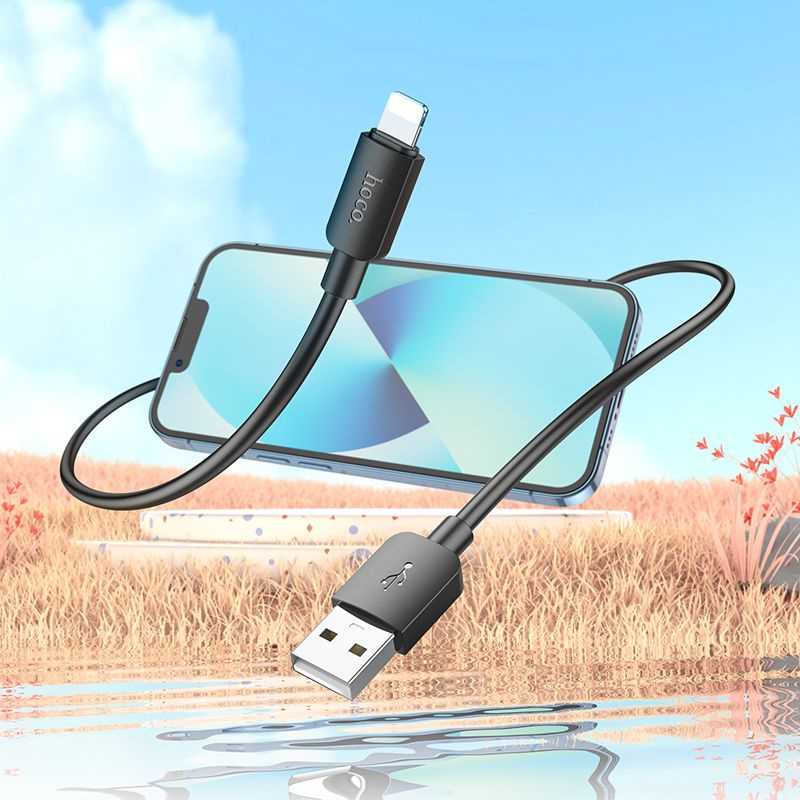 Кабель Hoco X96 Hyper iP USB (m)-Lightning (m) 1м черный коробка