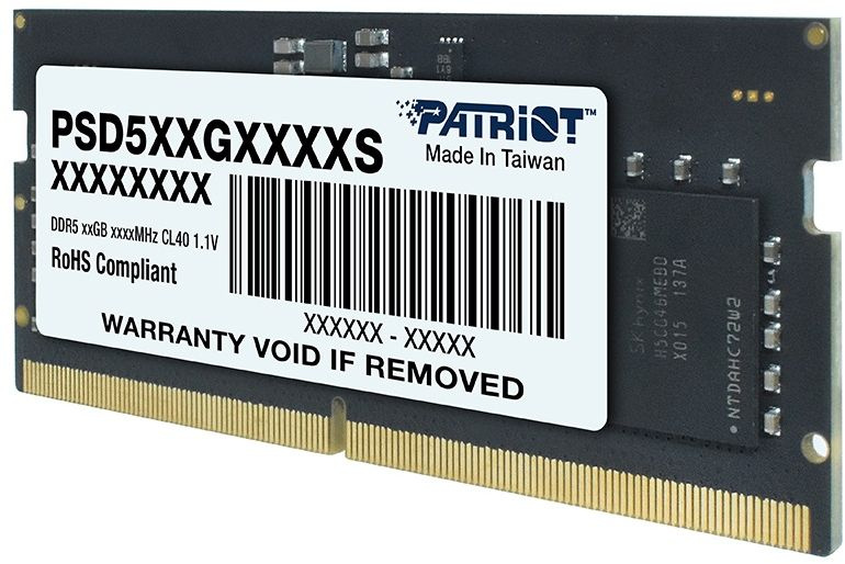 Память DDR5 8Gb 4800MHz Patriot PSD58G480041S RTL PC5-38400 CL40 SO-DIMM 260-pin 1.1В single rank Ret