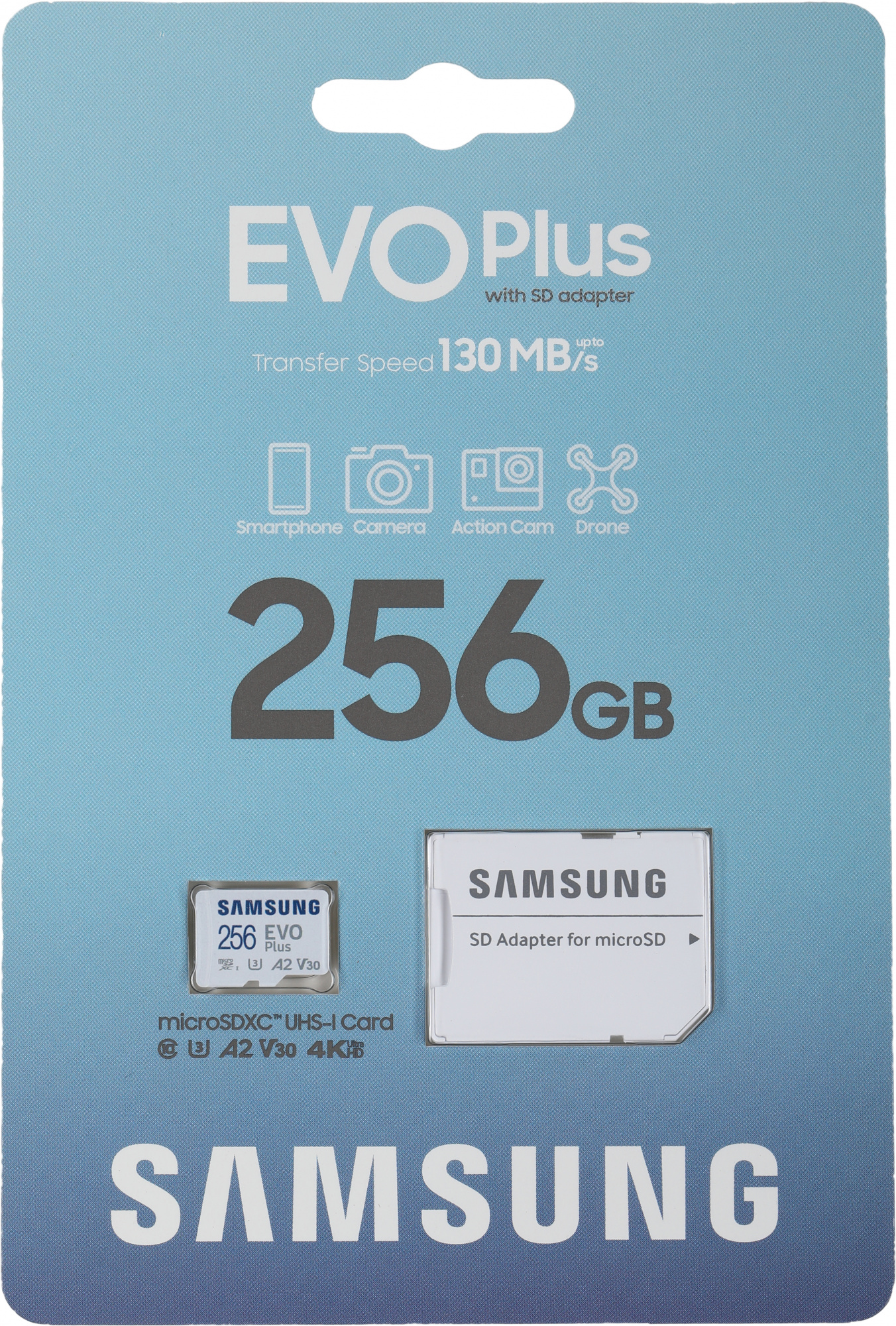 Флеш карта microSDXC 256GB Samsung MB-MC256KA EVO PLUS + adapter