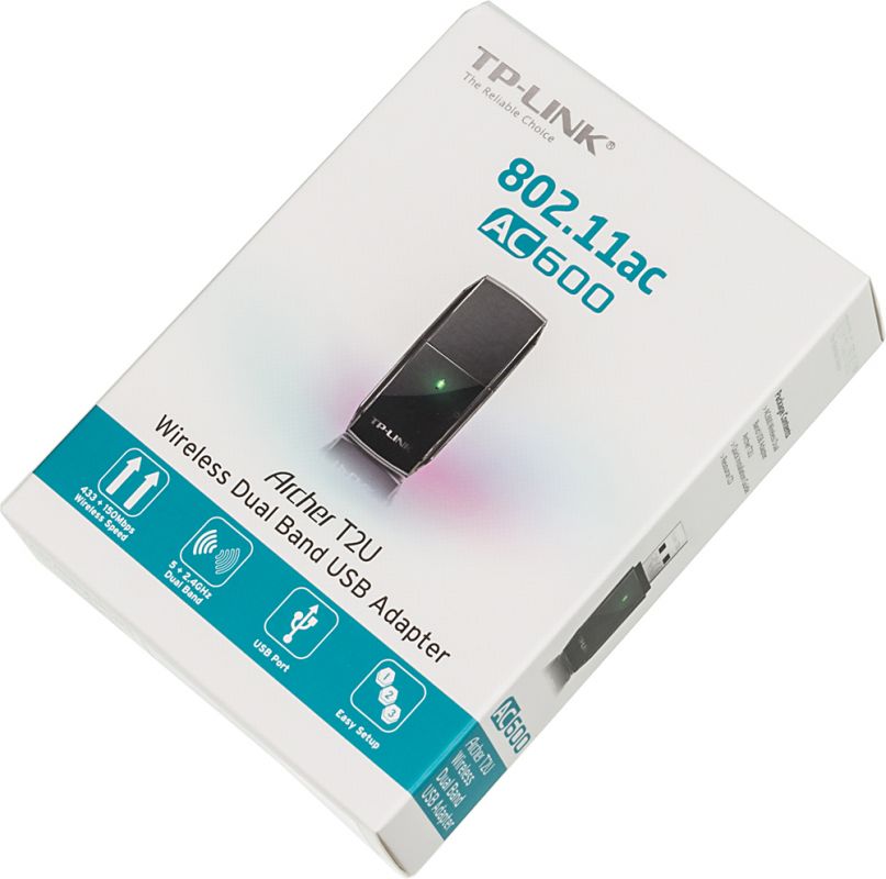 Сетевой адаптер Wi-Fi TP-Link Archer T2U AC600 USB 2.0