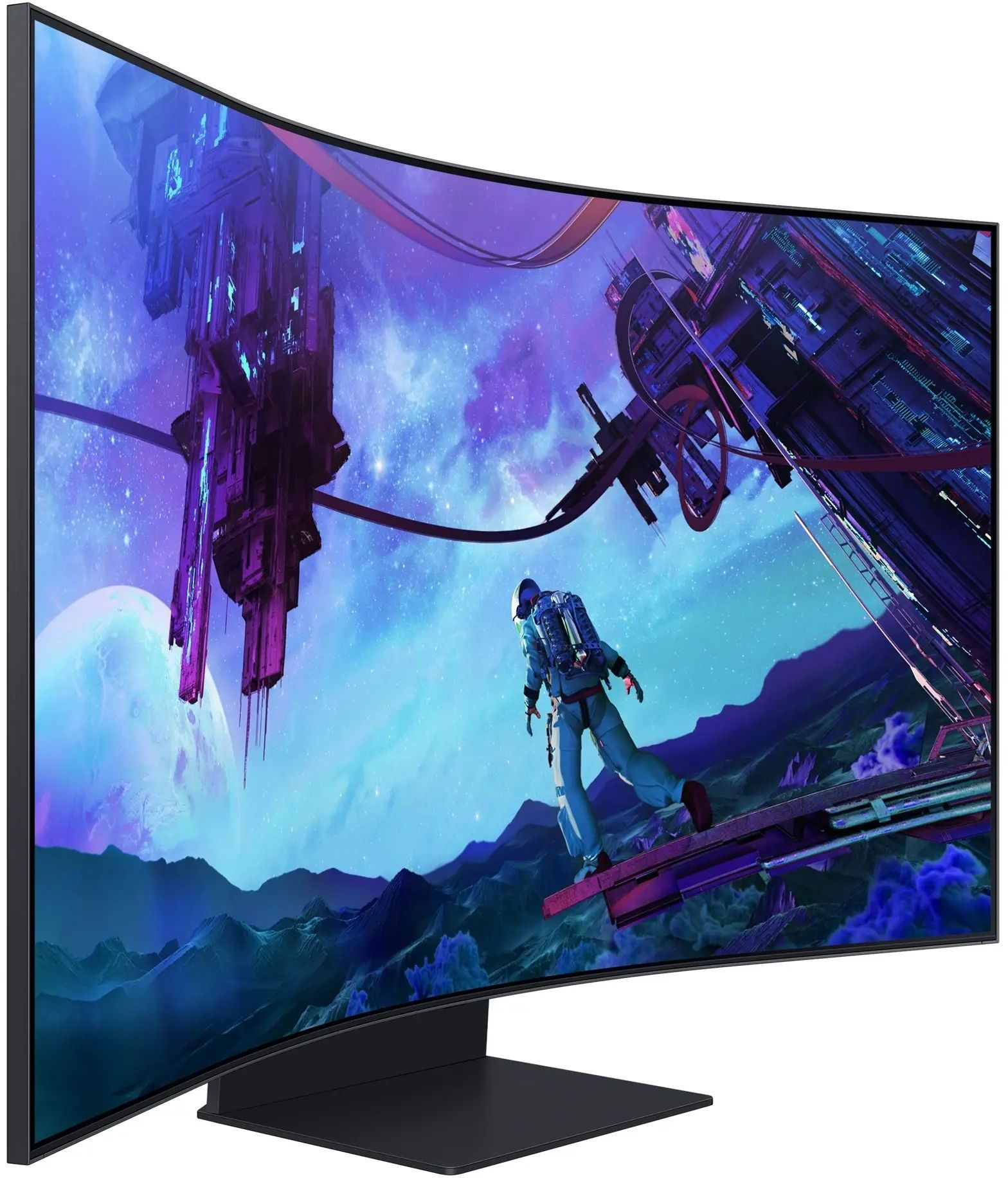 Монитор Samsung 55" Odyssey Ark S55CG97WNI черный VA LED 16:9 HDMI M/M матовая HAS Piv 600cd 178гр/178гр 3840x2160 165Hz FreeSync Premium Pro DP WQ USB 41.5кг