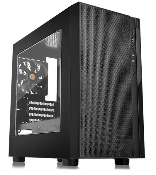 Корпус Thermaltake Versa H18 Window черный без БП mATX 2xUSB2.0 1xUSB3.0 audio bott PSU