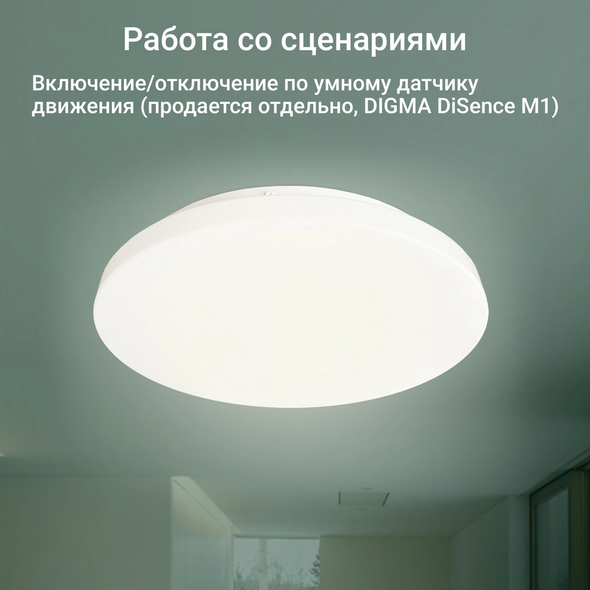 Умный светильник Digma TopLight TL25 потолоч. белый (TL25)