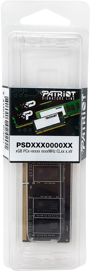 Память DDR4 32GB 2666MHz Patriot PSD432G26662S Signature RTL PC4-21300 CL19 SO-DIMM 260-pin 1.2В dual rank Ret