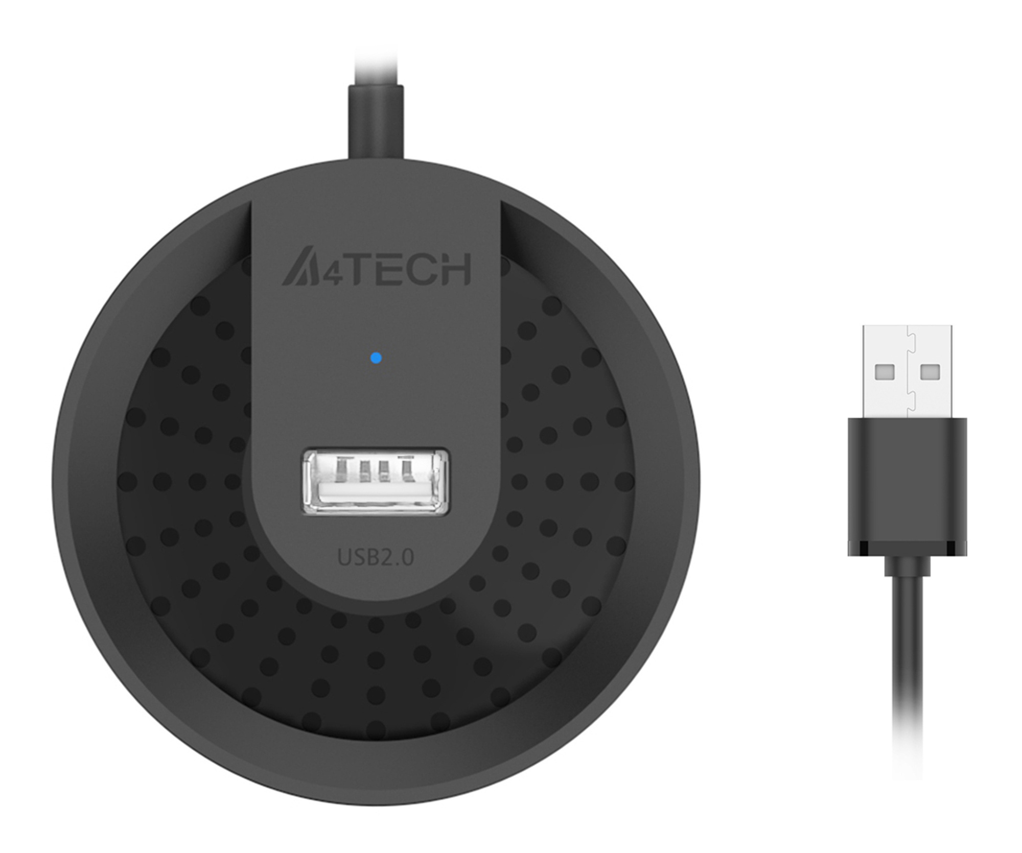 Разветвитель USB 2.0 A4Tech HUB-20 4порт. черный