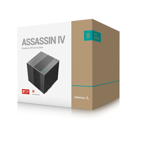 Кулер для процессора DEEPCOOL ASSASSIN IV LGA20XX/1700/1200/115X/AM5/AM4 (6шт/кор,TDP 280W, PWM, DUAL FAN 140mm + 120mm, DUAL Heatsink, 7 Heatpipe, Copper Base) RET