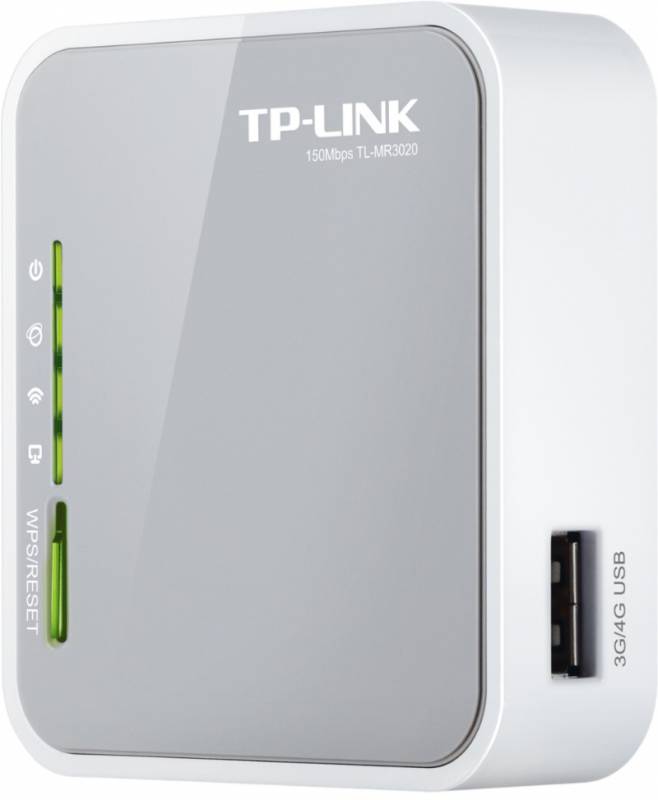 Роутер беспроводной TP-Link TL-MR3020 N300 10/100BASE-TX/4G ready белый