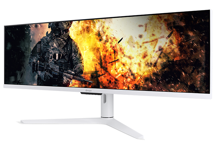 Монитор 43,8'' AOPEN 43XV1CPwmiiphx 32:9, IPS, 3840x1080, 1ms, 350, 400cd, 120Hz, 2xHDMI(2.0, 1.4) + 1xDP(1.2) + Audio out, Speakers 2Wx2, White, H.Adj. 95 (by ACER)