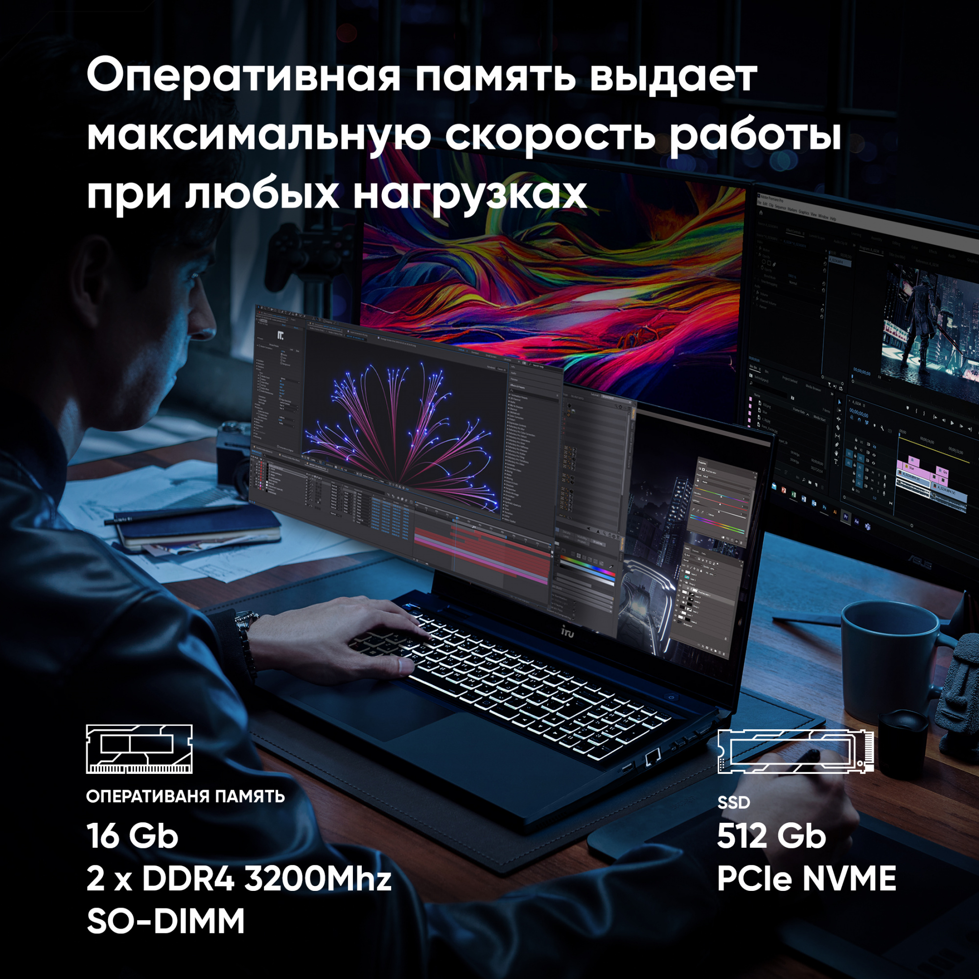 Ноутбук IRU Калибр 15ALC Core i5 12500H 16Gb SSD512Gb NVIDIA GeForce RTX 3060 6Gb 15.6" IPS FHD (1920x1080) Free DOS black WiFi BT Cam 3465mAh (1930301)