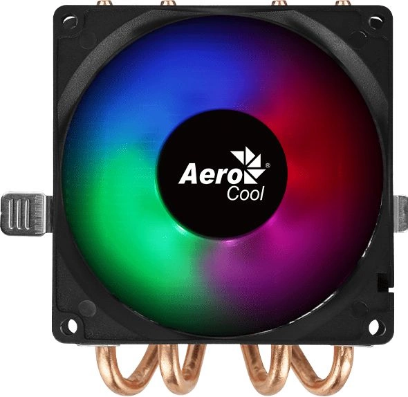 Устройство охлаждения(кулер) Aerocool Air Frost 4 Soc-AM5/AM4/1151/1200/1700 черный 3-pin 26dB Al+Cu 125W 250gr Ret (AIR FROST 4 FRGB 3P)