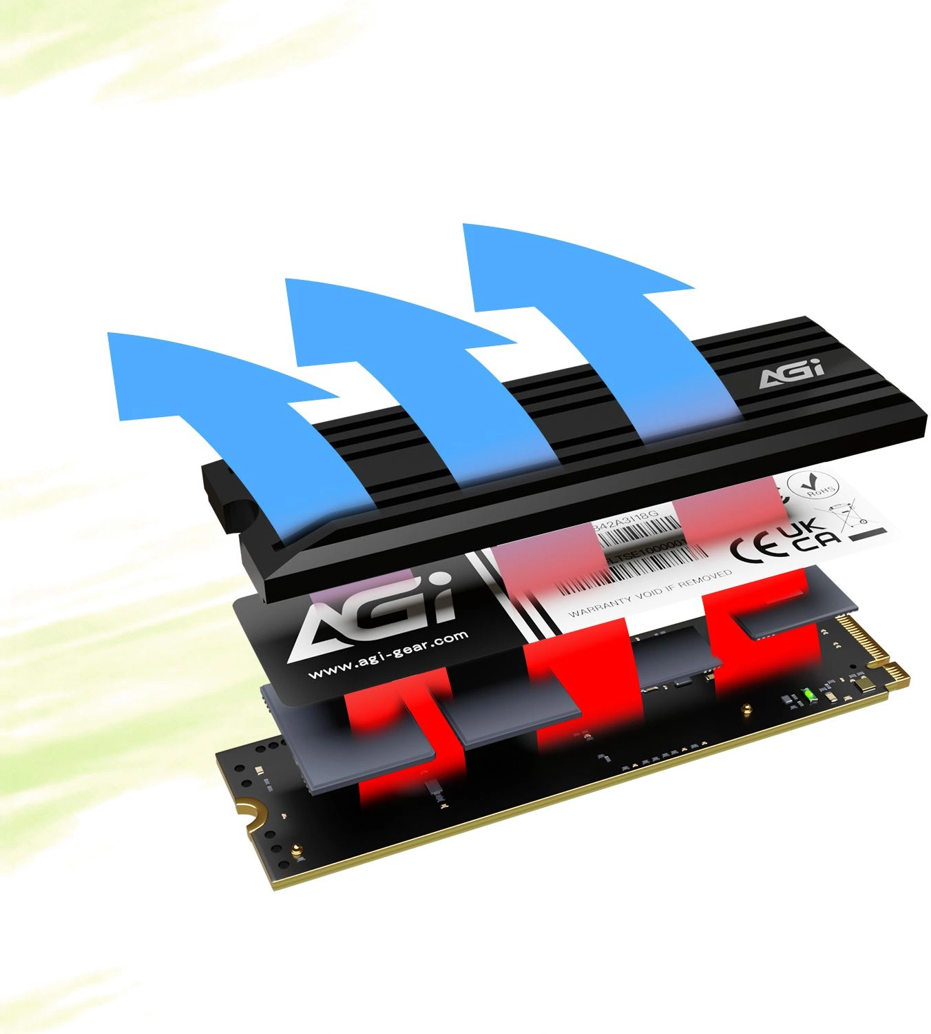 Накопитель SSD AGi PCIe 4.0 x4 2TB AGI2T0G44AI828 AI828 M.2 2280