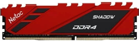 Оперативная память Netac Shadow 8GB DDR4-3600 C18 Red Memory module (DIMM)