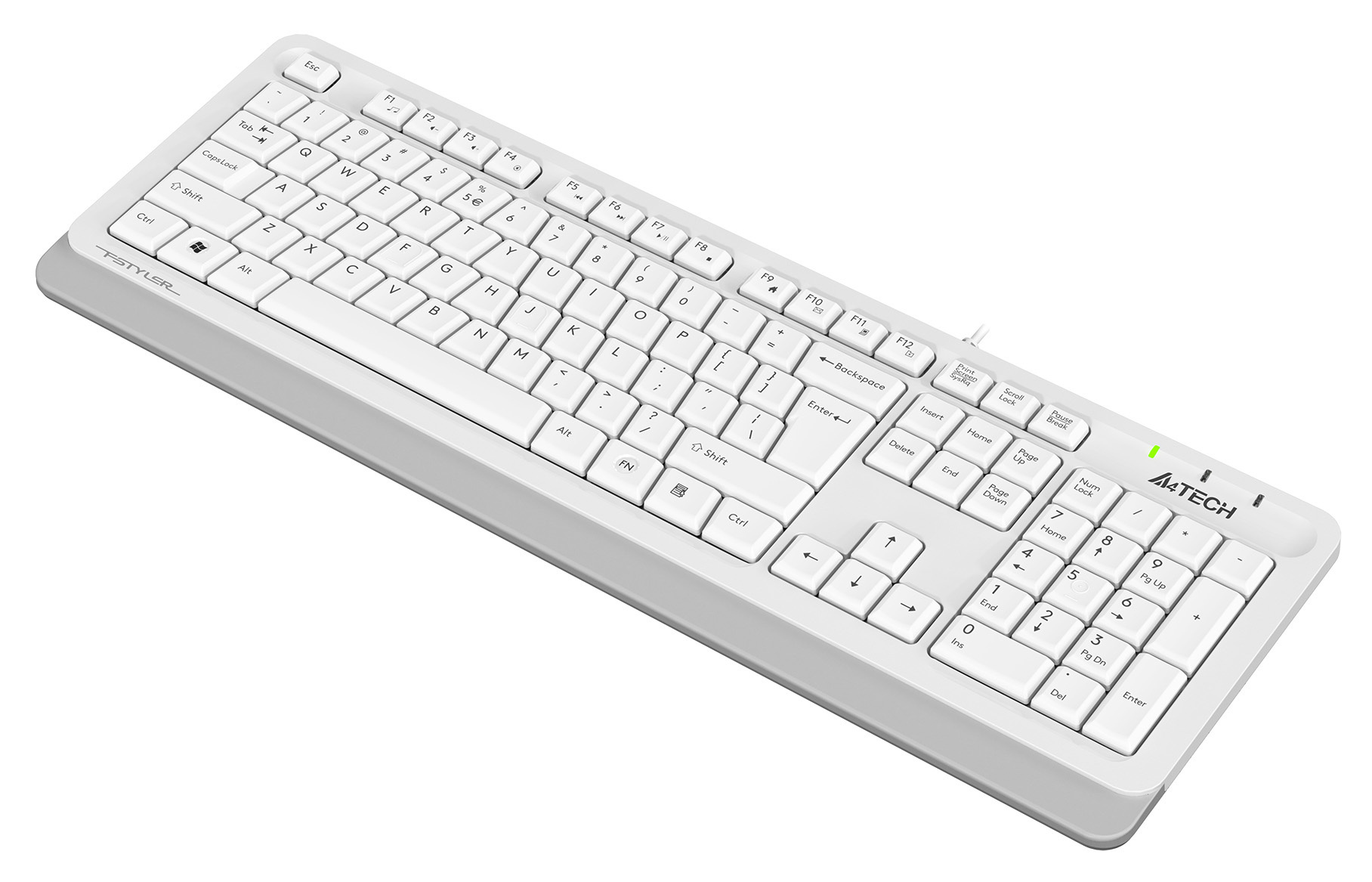 Клавиатура A4Tech Fstyler FKS10 белый/серый USB (FKS10 WHITE)