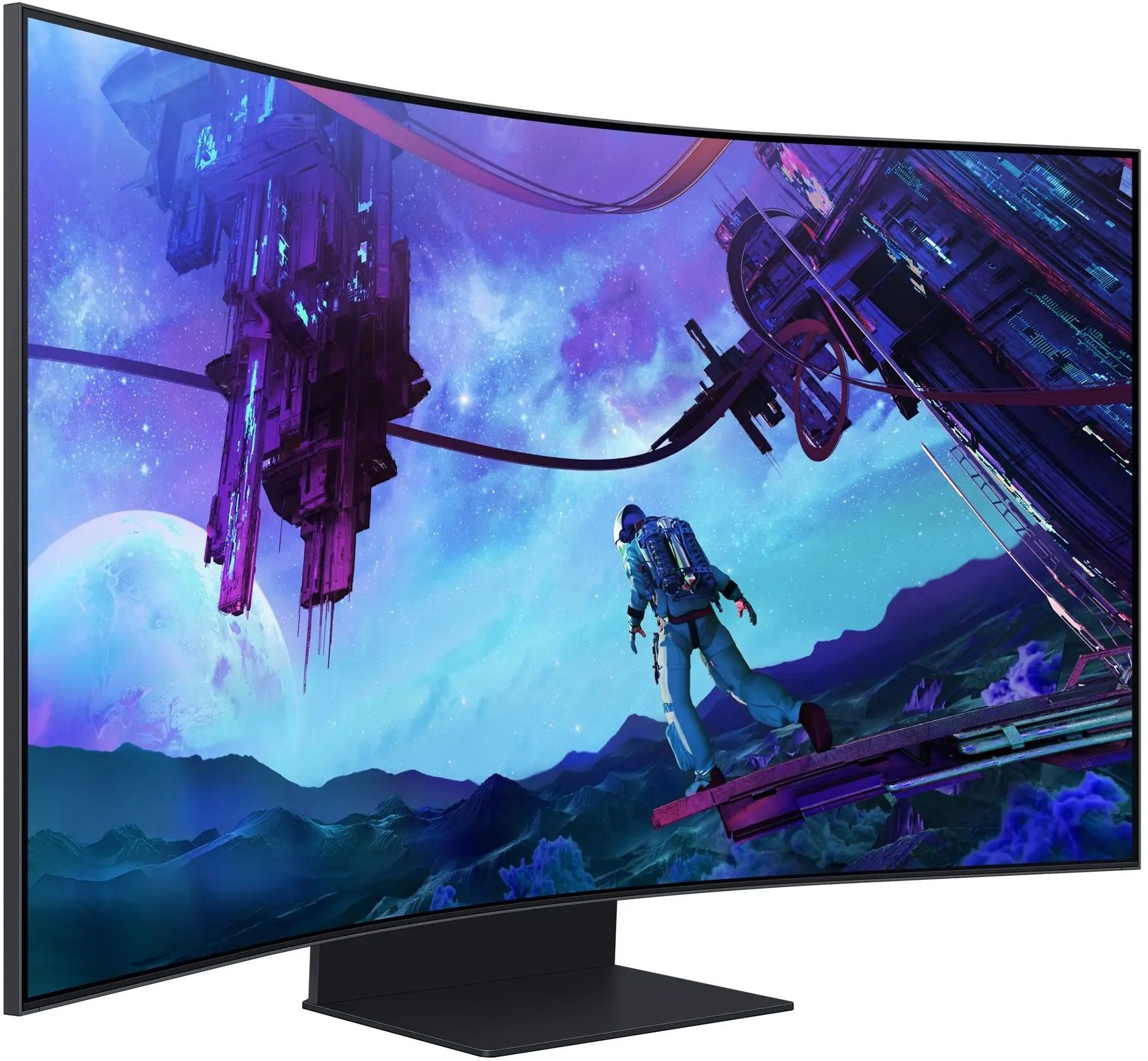 Монитор Samsung 55" Odyssey Ark S55CG97WNI черный VA LED 16:9 HDMI M/M матовая HAS Piv 600cd 178гр/178гр 3840x2160 165Hz FreeSync Premium Pro DP WQ USB 41.5кг