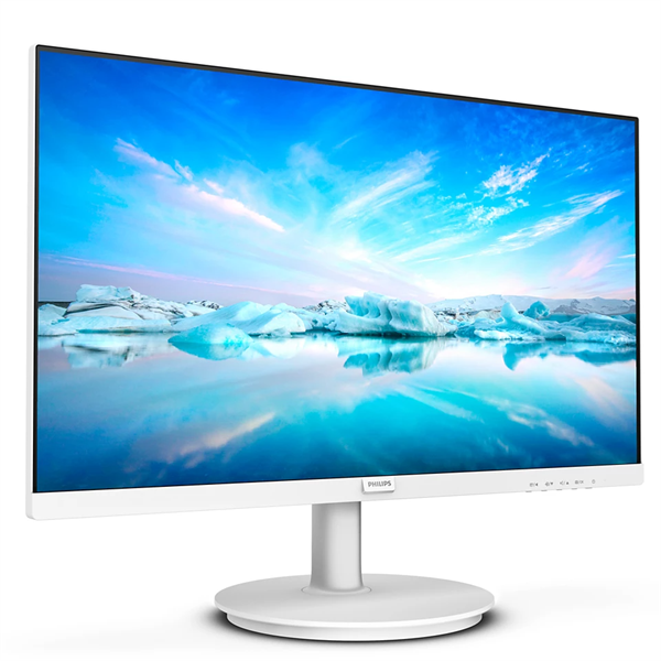 Монитор 23,8" Philips 241V8AW 1920x1080, WLED, 16:9, IPS, 250cd, 1000:1, MID, 4ms, 178/178, VGA, HDMI, 75Hz, Speakers, Tilt, Внутр, VESA, White, 3y