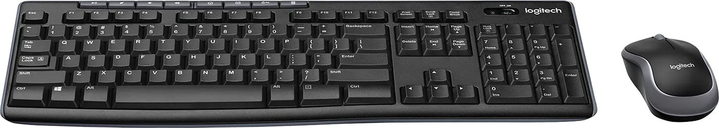 Клавиатура + мышь Logitech MK270 клав:черный мышь:черный USB беспроводная Multimedia (920-004509)