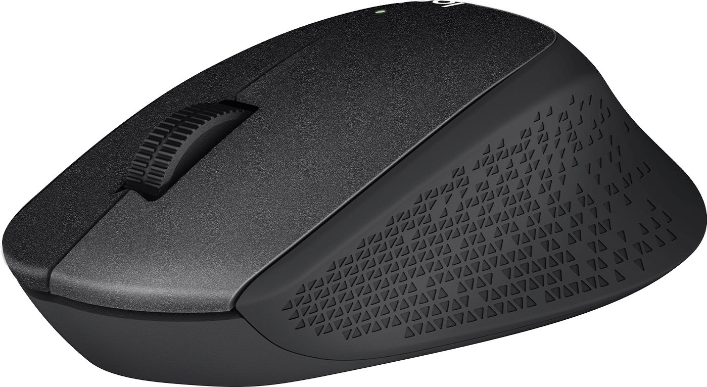 Мышь беспроводная Logitech M330 Silent Plus Black (910-004909) черная, оптическая, 1000dpi, 2.4GHz, USB-ресивер, бесшумная, под правую руку (066670)