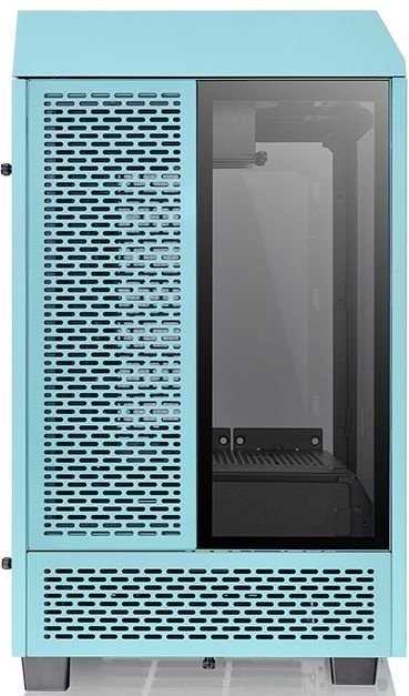 Корпус Thermaltake The Tower 100 Turquoise без БП miniITX 1x120mm 3x140mm 2xUSB3.0 audio bott PSU