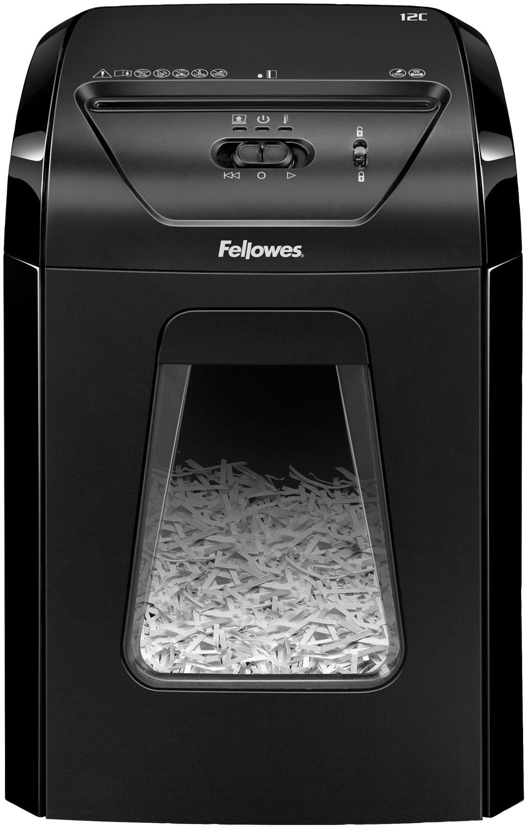 Шредер Fellowes PowerShred 12C (секр.P-4) фрагменты 12лист. 18лтр. скобы пл.карты