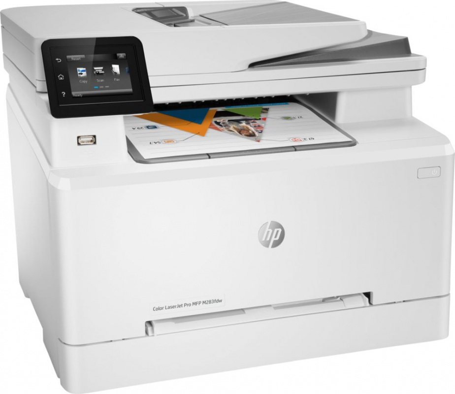 МФУ лазерный HP Color LaserJet Pro M283fdw (7KW75A) A4 Duplex Net WiFi белый/серый