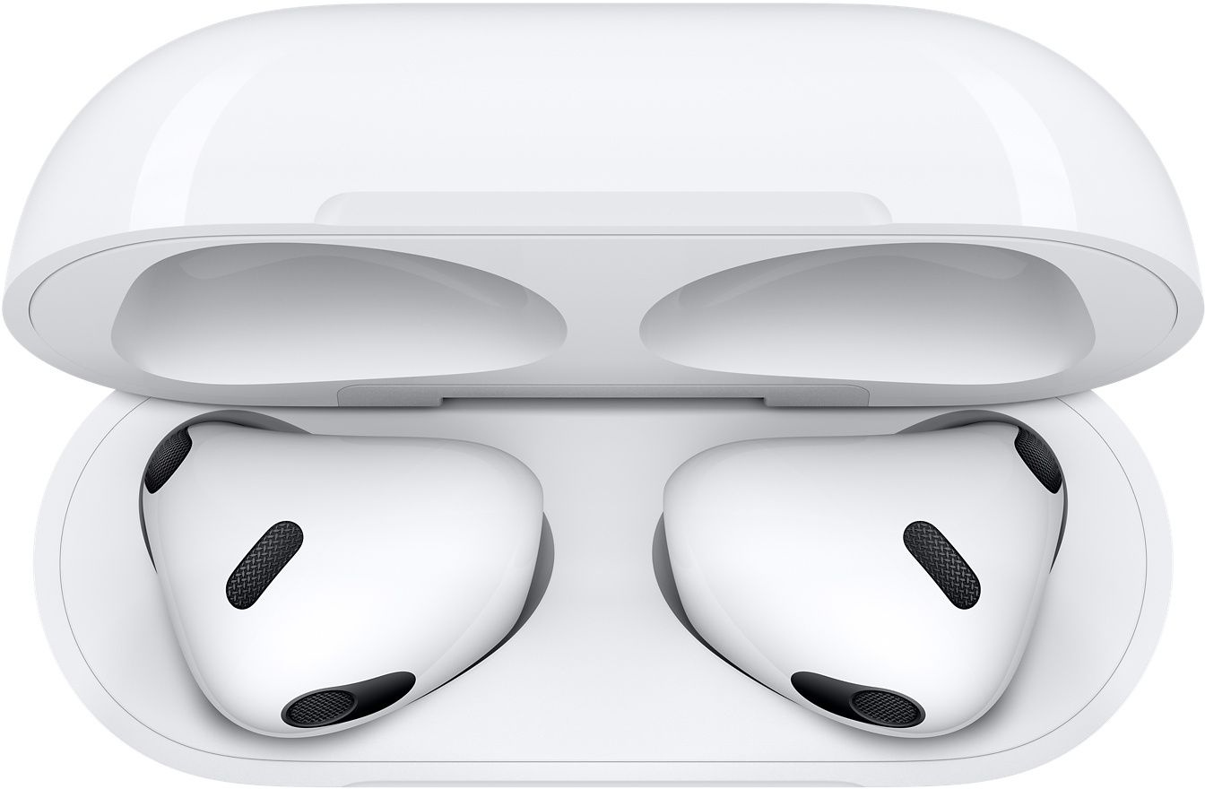 Гарнитура вкладыши Apple AirPods 3 A2565,A2564,A2897 белый беспроводные bluetooth в ушной раковине (MPNY3ZA/A)